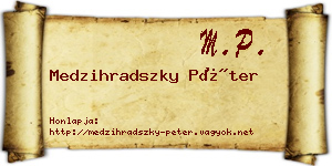 Medzihradszky Péter névjegykártya