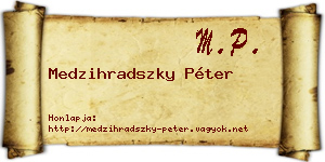 Medzihradszky Péter névjegykártya